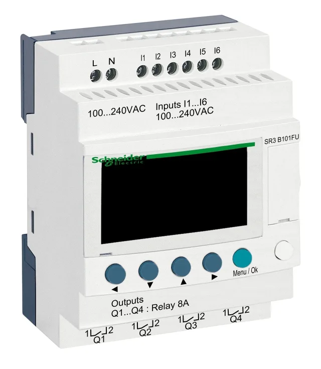 Relais programmable Zelio Logic SR2/SR3 SR3B101FU – 10 E/S – 100-240 V AC