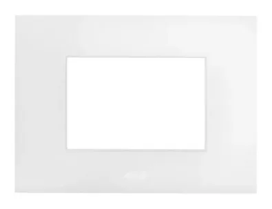 Plaque SMART EASY 44 rectangulaire blanc mat 3 modules — SOMEF 44PSME3BO