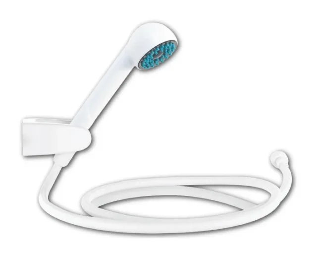 Shower set with anti-scale hand shower white — EJIM JSB1061