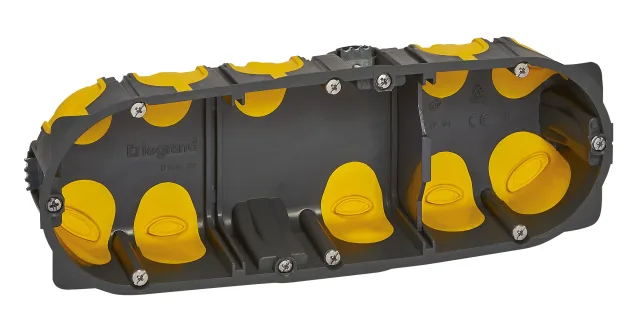 Boîte d&rsquo;encastrement multiposte Eco Batibox – 3 postes 6 à 8 modules – profondeur 40mm — Legrand