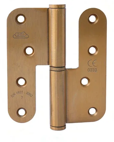 Decorative-finish 100 × 86 × 3 mm lift-off hinge with flat caps