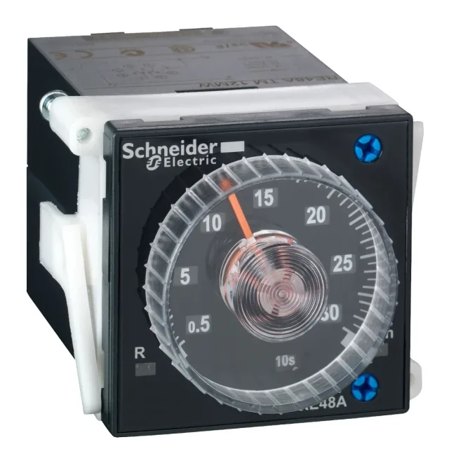 Relais temporisé électronique 48 × 48 mm RE48ATM12MW — 24…240 V AC/DC