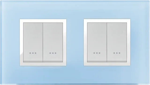 STIEL ALPHA Prestige 4-module square azure blue glass cover plate
