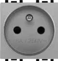 STIEL ALPHA 16A 250V 2P+E socket matt grey