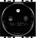 STIEL ALPHA 16A 250V 2P+E socket black