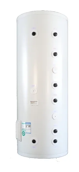 PE-03 — Hot water cylinder, floor-standing twin-coil, 200–500 L
