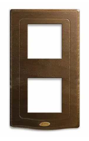 Plaque VERA 44 carrée bois 2+2 modules — SOMEF 44PLE24NOC