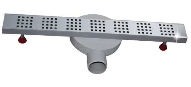 Shower channel drain stainless steel-Slim adjustable L500 square 316L EJIM JSB1040