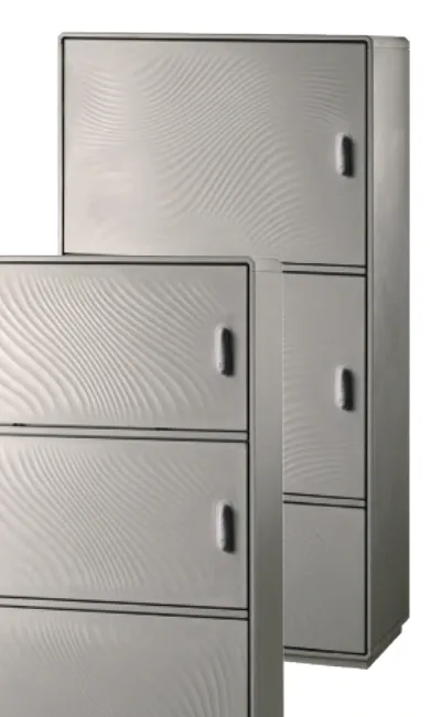 Armoire de voirie Grafi 9 Largeur 910mm — Deux compartiments avec socle intégré