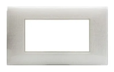 Plate YOUNG 44 rectangular white 3d 4 modules — SOMEF 44PJ04B/3D
