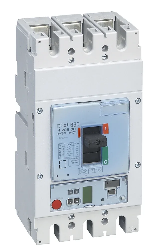 Disjoncteur électronique S1 DPX³630 pouvoir de coupure 36kA 400V~ – 3P – 400A — Legrand — 422500