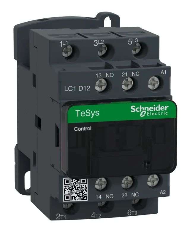 TeSys Deca LC1D12F7 contactor — 3P, 12 A AC-3/AC-3e, 110 V AC, 50/60 Hz control