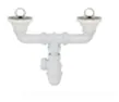 Double-bowl sink waste tee with ring plugs — SOCYP