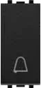 STIEL ALPHA push-button with bell symbol carbon black