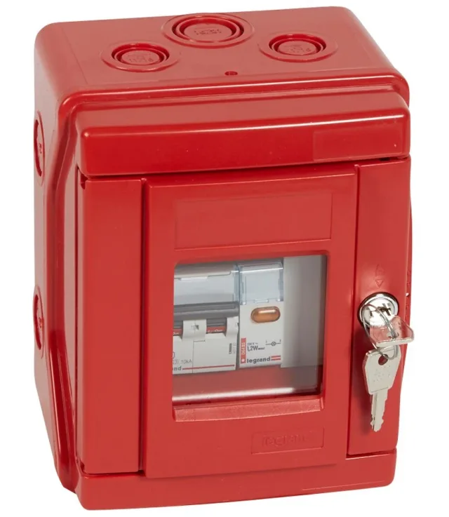 Legrand Plexo enclosure — H 180mm x W 142mm x D 115mm, 1 row, IP55, Red — 038088