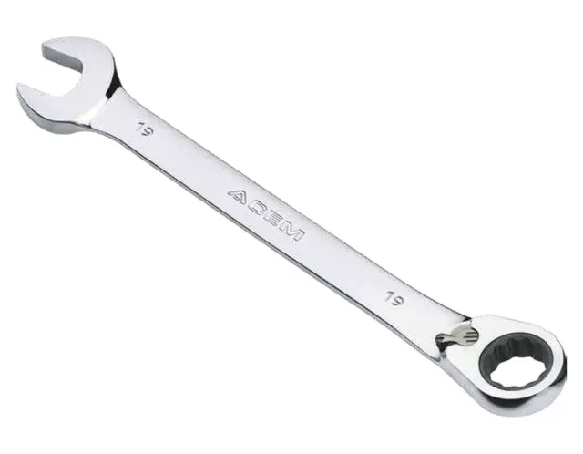 Combination spanner ratcheting reversible with lever — 121800