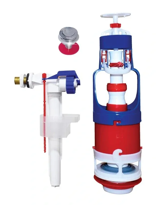Flush mechanism push-button Rosa with float valve quiet brass inlet — EJIM JWC2049