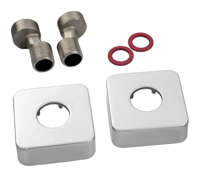 Square escutcheon and eccentric connector assembly — SOPAL 4049A04