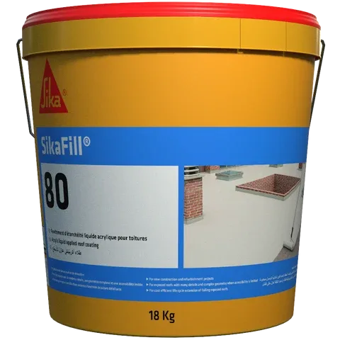 SikaFill®-80 — Water-based elastic coating for roof protection