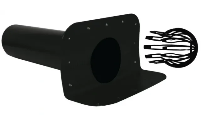 Gargouille eau pluviale horizontale Ø125 + crapaudine — EJIM JCA4025