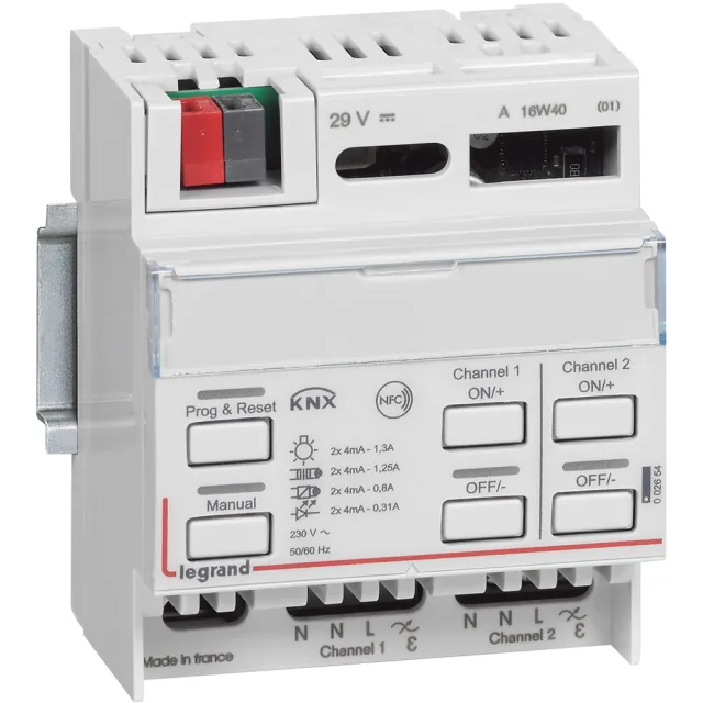 Contrôleur modulaire pour variation BUS KNX pour toutes charges BT , TBT , LED et fluocompact avec 2 sorties 2x300W — Legrand