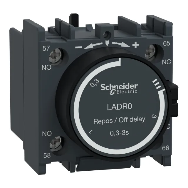 TeSys Deca LADR0 time delay auxiliary block — 0.3 to 3 s, off-delay