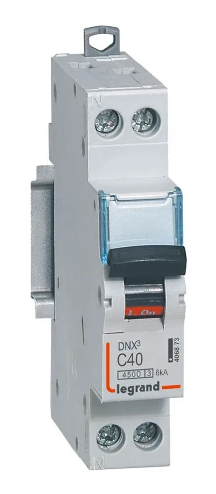 Legrand DNX³ circuit breaker — 40A, 1 module, IP20 — 406873