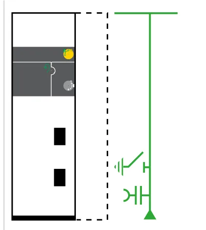 Schneider Electric SM6-24 GAM — Medium-voltage (MV) switchgear cubicle — Incoming / outgoing connection with earthing