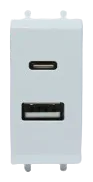 Chargeur USB 20 W PD type A+C 1 module CLARA 43 — SOMEF 431087USB