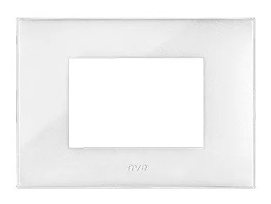 Plate YOUNG 44 rectangular white chalk 3 modules — SOMEF 44PJ03GSO