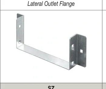Lateral outlet flange