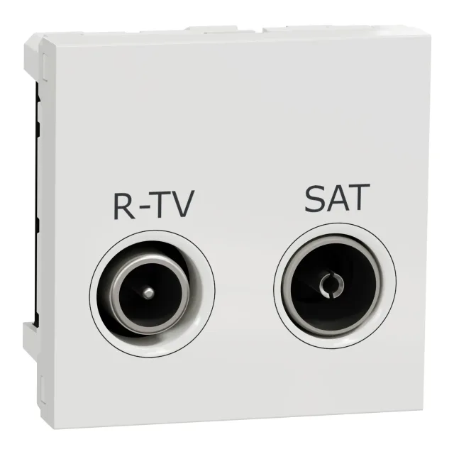 New Unica NU345418 radio / tv / sat socket — white