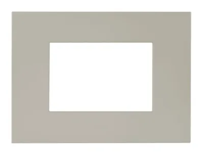Plate SMART EASY 44 rectangular dove grey matt 3 modules — SOMEF 44PSME3TO