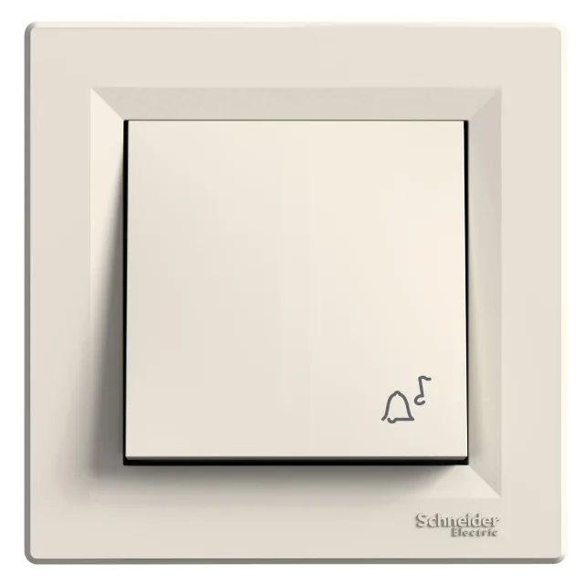 Asfora EPH0800123 push button with bell symbol — cream