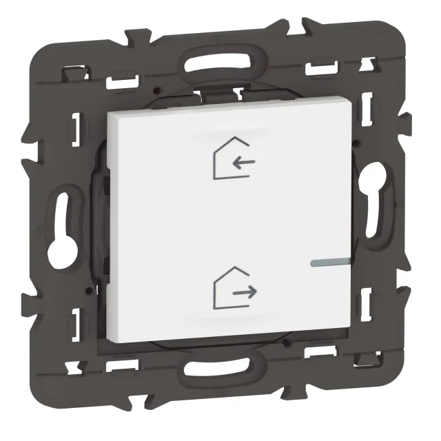 Commande sans fils 2 scénarios Départ/Arrivée pour installation connectée Mosaic with Netatmo – blanc sans plaque — Legrand