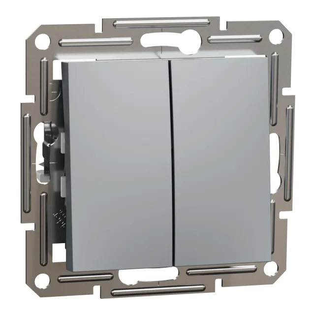 Asfora EPH0300162 double one-way switch — steel