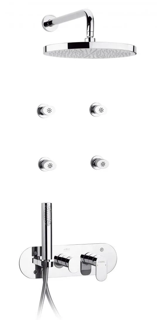 Kit mitigeur de douche encastré avec inverseur hydromassage Sfax — SOPAL 06CUA04