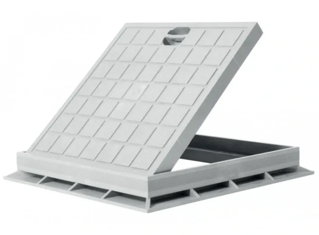 Inspection cover in PP grey 300 × 300 — EJIM JCA4035