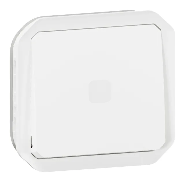 Interrupteur temporisé lumineux sans neutre étanche Plexo 230V 50Hz à 60Hz IP55 IK05 avec enjoliveur finition blanc — Legrand — 069604L