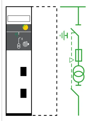 Schneider Electric SM6-24 TM — Medium-voltage (MV) switchgear cubicle — MV/LV auxiliary transformer
