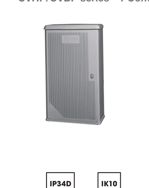 Triphase metering enclosures up to 200kw — cvhp/cvbp series – Enclosure 1 compartment – Complies with enel specification DS4558