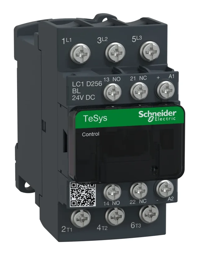 TeSys Deca LC1D256BL contactor — 3P, 25 A AC-3/AC-3e, 24 V Low consumption DC control