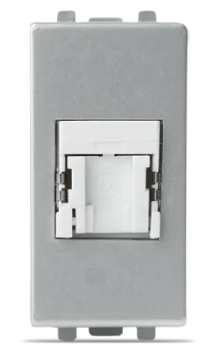 STIEL ALPHA Cat.6 FTP shielded RJ45 socket silver