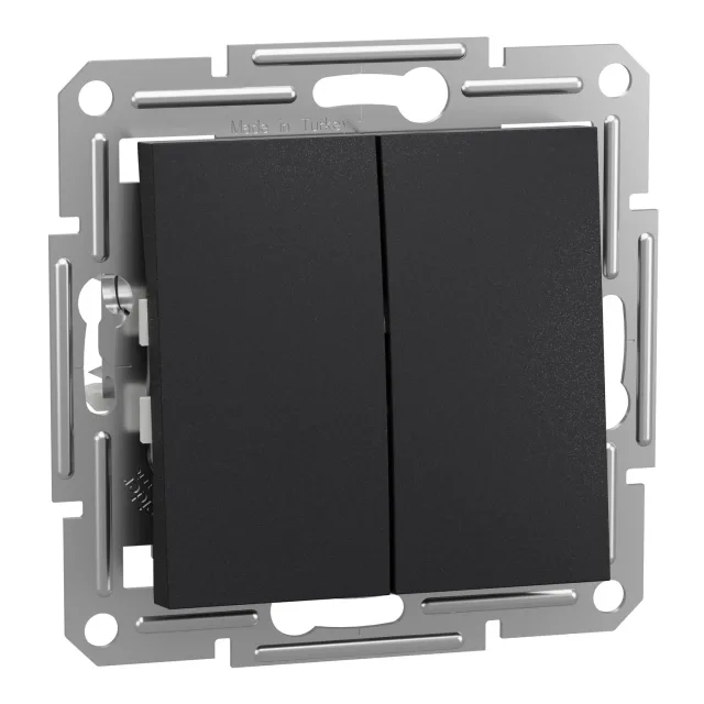 Asfora EPH0600171 double two-way switch — anthracite