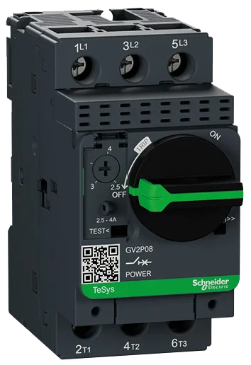 TeSys GV2P05 motor circuit breaker — 0.63 to 1 A