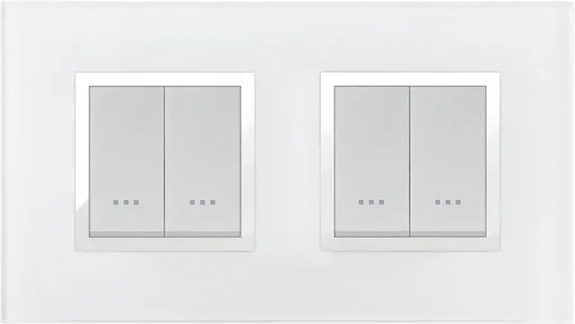 STIEL ALPHA Prestige 4-module square white glass cover plate