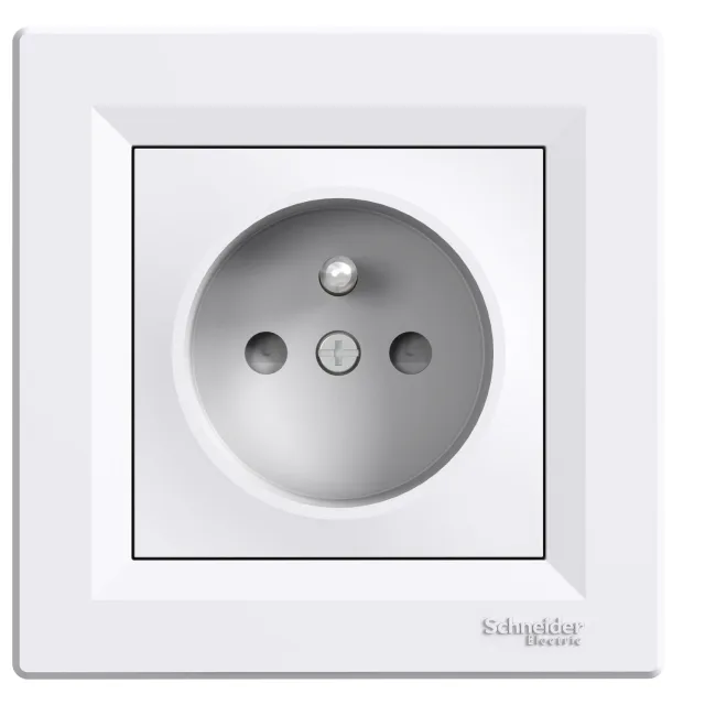 Asfora EPH2800221 earthed socket outlet — white