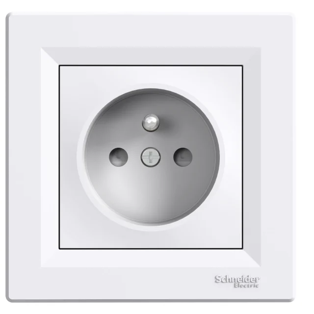 Asfora EPH2800221 earthed socket outlet — white