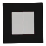 Plaque de finition BELLA carrée noir mat — SOMEF 43P32NR