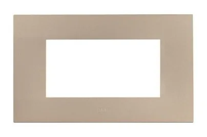 Plaque SMART EASY 44 rectangulaire doré mat 4 modules — SOMEF 44PSME4ORO